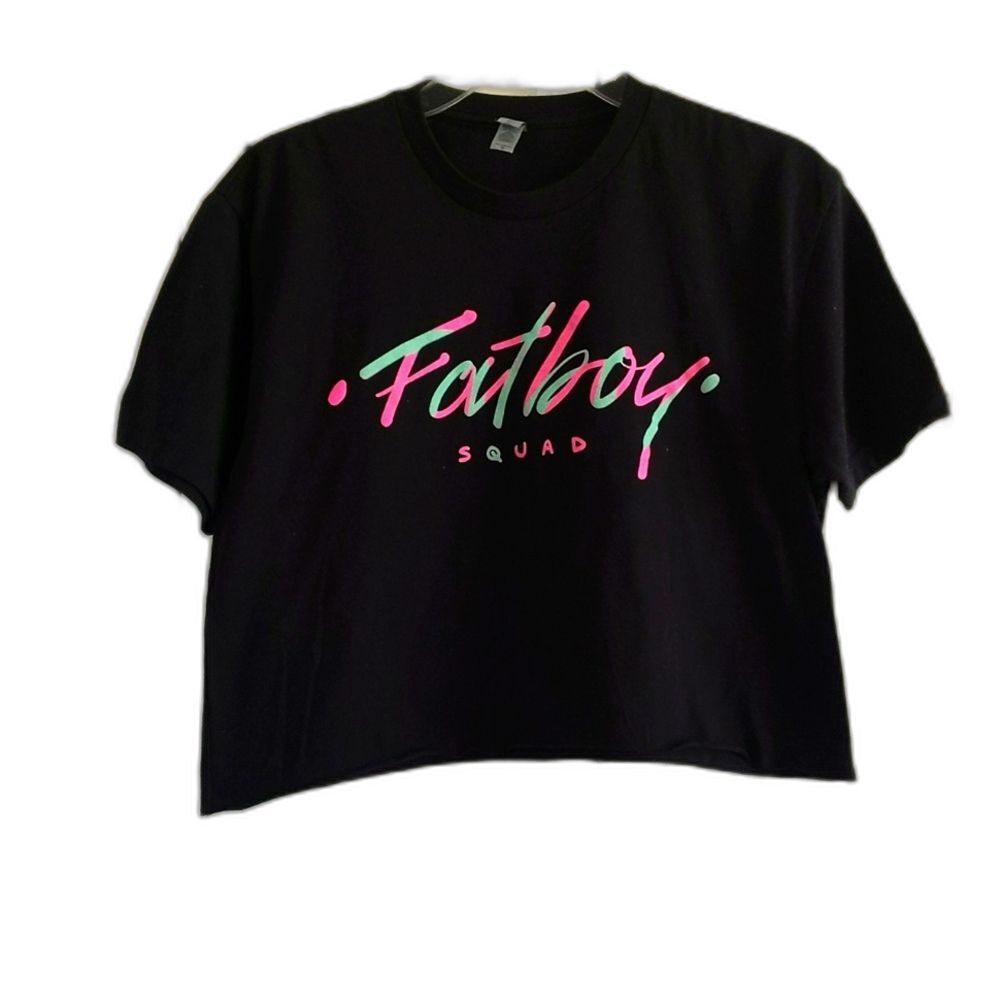 Fatboy Squad Cropped Tee Black Size M